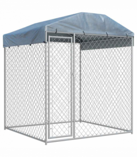 vidaXL Outdoor Dog Kennel with Canopy Top 193x193x225 cm