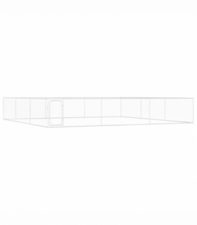 vidaXL Outdoor Dog Kennel Galvanised Steel 6x6x1 m