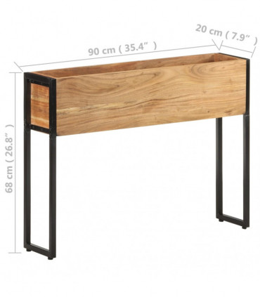 vidaXL Planter 90x20x68 cm Solid Acacia Wood