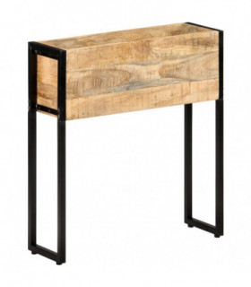 vidaXL Planter 60x20x68 cm Rough Mango Wood