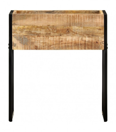 vidaXL Planter 60x20x68 cm Rough Mango Wood