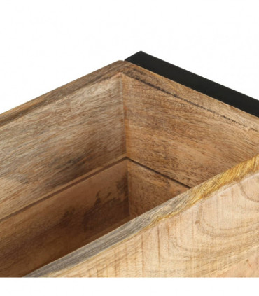 vidaXL Planter 60x20x68 cm Rough Mango Wood