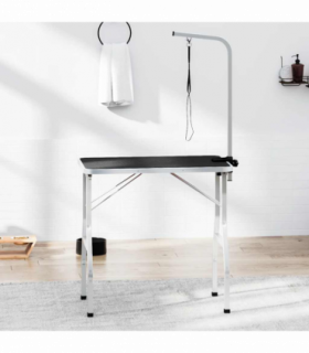 vidaXL Bath Grooming Table for Dogs Cats Pets Adjustable 1 Loop