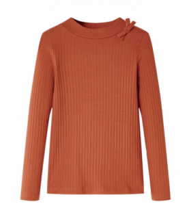 Kids' T-shirt with Long Sleeves Cognac 104