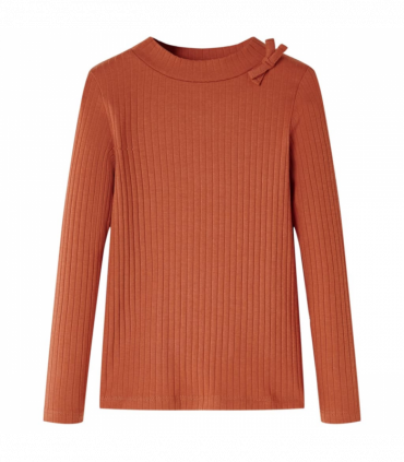 Kids' T-shirt with Long Sleeves Cognac 104
