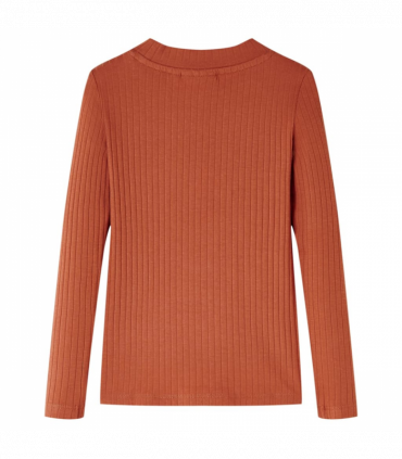Kids' T-shirt with Long Sleeves Cognac 104