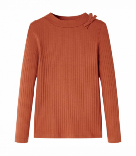 Kids' T-shirt with Long Sleeves Cognac 116