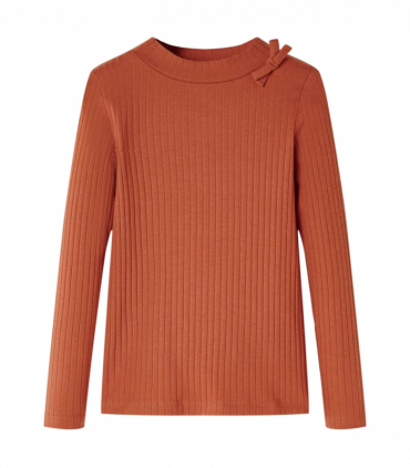 Kids' T-shirt with Long Sleeves Cognac 116