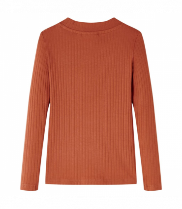 Kids' T-shirt with Long Sleeves Cognac 116