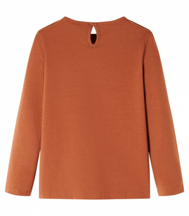 Kids' T-shirt with Long Sleeves Cognac 140