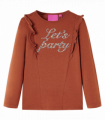 Kids' T-shirt with Long Sleeves Cognac 128