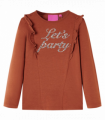 Kids' T-shirt with Long Sleeves Cognac 140