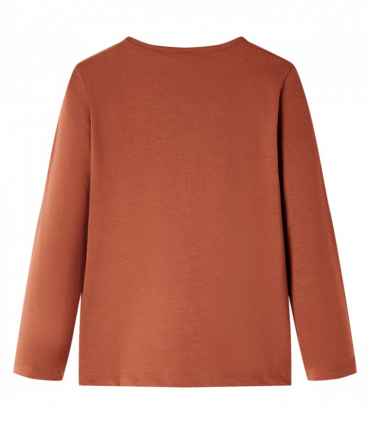 Kids' T-shirt with Long Sleeves Cognac 140