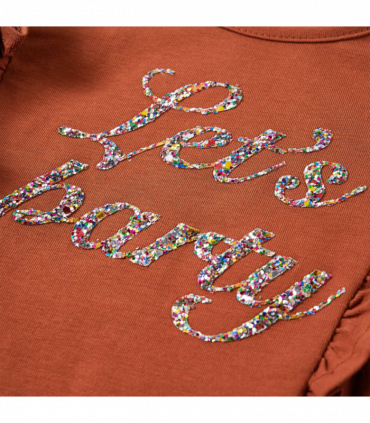 Kids' T-shirt with Long Sleeves Cognac 140