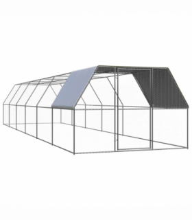 vidaXL Outdoor Chicken Cage 3x12x2 m Galvanised Steel