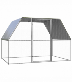 vidaXL Outdoor Chicken Cage 3x2x2 m Galvanised Steel