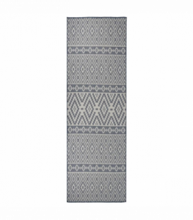 vidaXL Outdoor Flatweave Rug 80x250 cm Blue Stripes