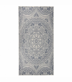 vidaXL Outdoor Flatweave Rug 100x200 cm Blue Pattern