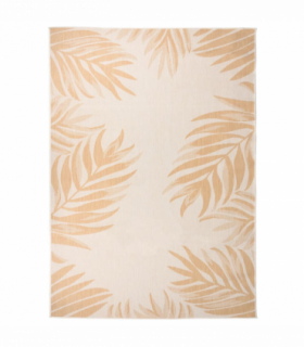 vidaXL Outdoor Flatweave Rug 140x200 cm Leaf Pattern