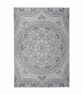 vidaXL Outdoor Flatweave Rug 160x230 cm Blue Pattern