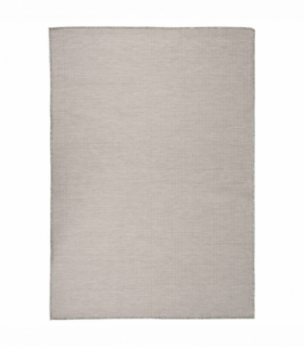 vidaXL Outdoor Flatweave Rug 160x230 cm Light Grey