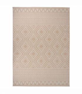 vidaXL Outdoor Flatweave Rug 200x280 cm Brown Stripes