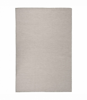 vidaXL Outdoor Flatweave Rug 120x170 cm Light Grey