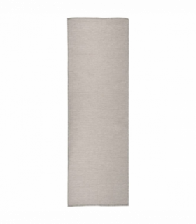 vidaXL Outdoor Flatweave Rug 80x250 cm Light Grey