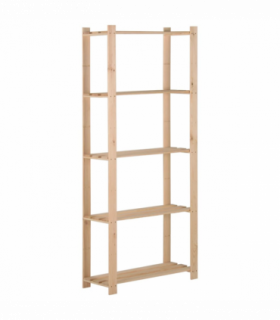 vidaXL 5-Tier Storage Rack 80x28.5x170 cm Solid Pinewood