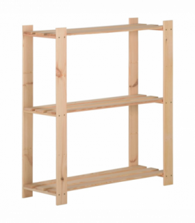 vidaXL 3-Tier Storage Rack 80x28.5x90 cm Solid Pinewood