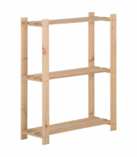 vidaXL 3-Tier Storage Rack 60x28.5x90 cm Solid Pinewood