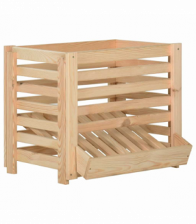 vidaXL Potato Box 60x40x50 cm Solid Pinewood