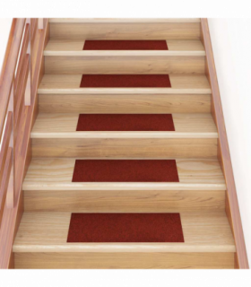 vidaXL Stair Mats Self-adhesive 15 pcs 60x25 cm Bordeaux Red Rectangular