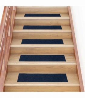 vidaXL Stair Mats Self-adhesive 30 pcs 76x20 cm Navy Rectangular