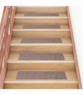 vidaXL Stair Mats Self-adhesive 15 pcs 76x20 cm Light Brown Rectangular