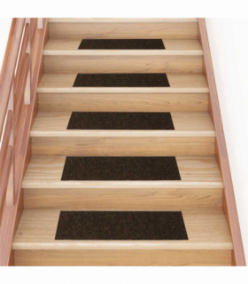 vidaXL Stair Mats Self-adhesive 30 pcs 76x20 cm Brown Rectangular