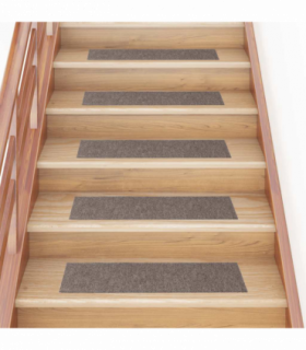 vidaXL Stair Mats Self-adhesive 15 pcs 76x20 cm Beige Rectangular