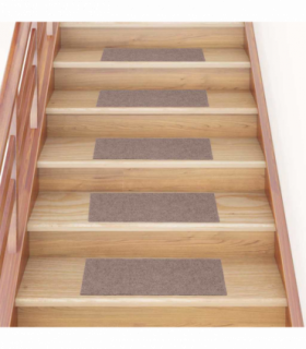 vidaXL Stair Mats Self-adhesive 15 pcs 60x25 cm Light Brown Rectangular