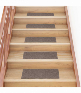 vidaXL Stair Mats Self-adhesive 15 pcs 60x25 cm Beige Rectangular