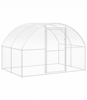 vidaXL Outdoor Chicken Coop 3x2x2 m Galvanised Steel