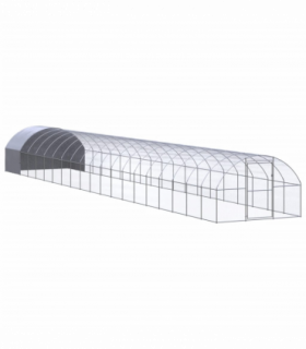 vidaXL Outdoor Chicken Coop 3x20x2 m Galvanised Steel