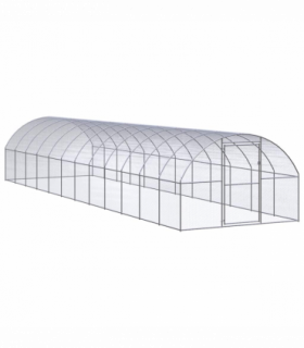 vidaXL Outdoor Chicken Coop 3x12x2 m Galvanised Steel