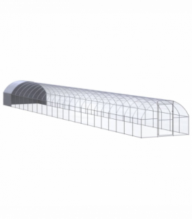 vidaXL Outdoor Chicken Coop 3x24x2 m Galvanised Steel