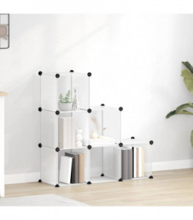 vidaXL Storage Cube Organiser with 6 Cubes Transparent PP