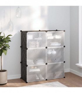 vidaXL Shoe Rack Black 84.5x31x93.5 cm PP