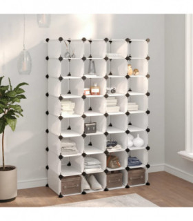 vidaXL Shoe Rack Transparent 93x36.5x140 cm PP