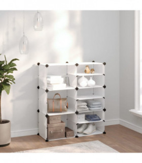 vidaXL Shoe Rack Transparent 84x31.5x93 cm PP