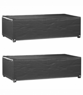 vidaXL Garden Furniture Covers 2 pcs 8 Eyelets 125x70x35 cm Rectangular