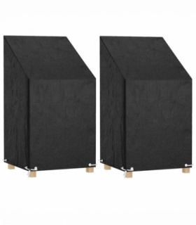 vidaXL Garden Chair Covers 2 pcs 8 Eyelets 65x65x80/120 cm Polyethylene
