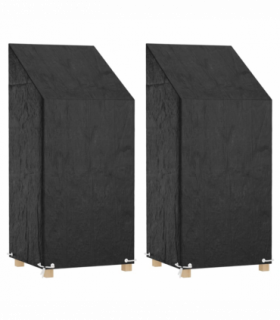 vidaXL Garden Chair Covers 2 pcs 8 Eyelets 65x65x110/150 cm Polyethylene